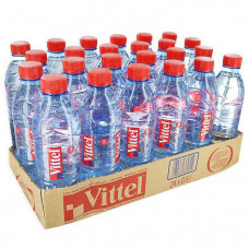 Минеральная вода Vittel 0.5 литра, негазированная, ПЭТ 24 шт. в упаковке
