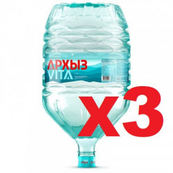 Вода "Архыз Vita" в одноразовой таре 19 литров упаковка 3 шт