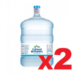Вода Горная Вершина минеральная питьевая 19 литров упаковка 2 шт