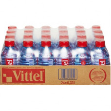 Вода Vittel/Виттель 0.33 литра, без газа, пэт. 24 шт. в упаковке